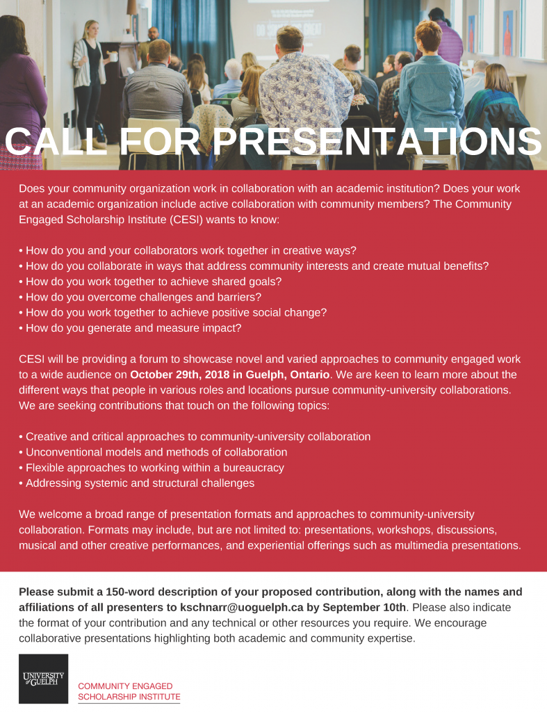 Call for presentations poster