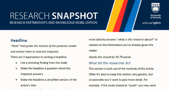 Research Snapshot template